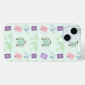 Pastel Travel Accessories Doodle iPhone Case – Cut (Rückseite (Horizontal))