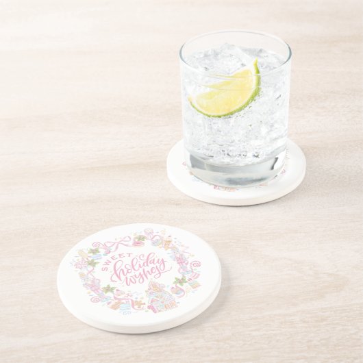 Pastel Treats | Sweet Holiday Wishes Getränkeuntersetzer (Seite)