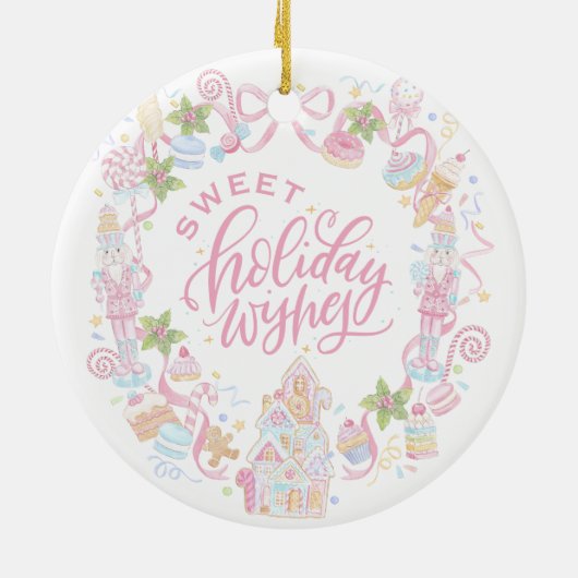 Pastel Treats | Sweet Holiday Wishes Keramik Ornament (Hinten)