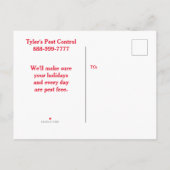 PASTEL TREE CHRISTMAS BUSINESS POSTCARD ANKÜNDIGUNGSPOSTKARTE (Rückseite)