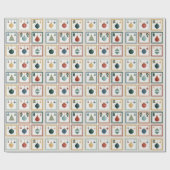 Pastel Tree Grid for Christmas Cheer Geschenkpapier (Flach)