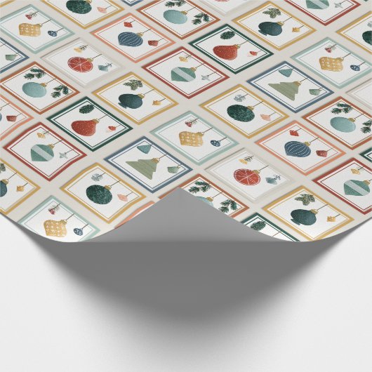 Pastel Tree Grid for Christmas Cheer Geschenkpapier (Ecke)