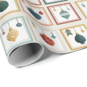 Pastel Tree Grid for Christmas Cheer Geschenkpapier (Rolleneckpunkt)