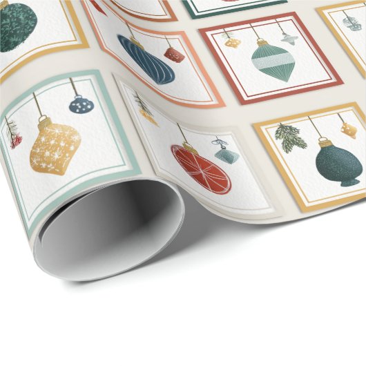 Pastel Tree Grid for Christmas Cheer Geschenkpapier (Rolleneckpunkt)