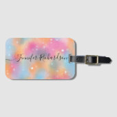 Pastel Trendy Moderne Extravagante Kalligraphie Gepäckanhänger (Vorderseite (Horizontal))