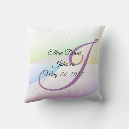 Pastel Triangle Baby Kissen (Rückseite)