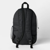 Pastel Triangle Doodle Muster Bedruckter Rucksack (Rückseite)