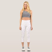 Pastel Triangle Doodle Muster Capri Leggings (Vorderseite)