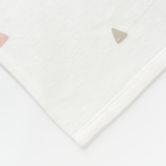 Pastel Triangle Doodle Muster Fleecedecke (Ecke)