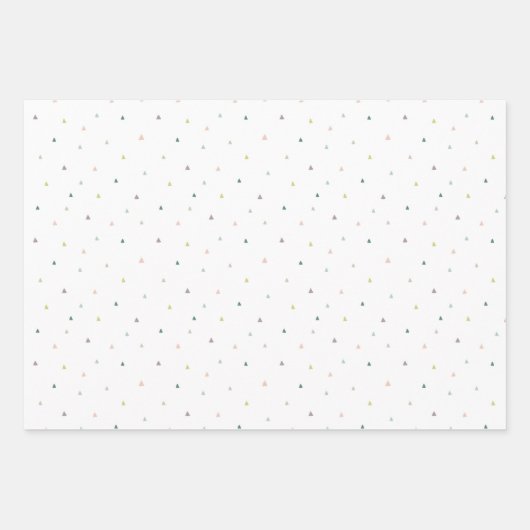 Pastel Triangle Doodle Muster Geschenkpapier Set (Vorderseite 2)