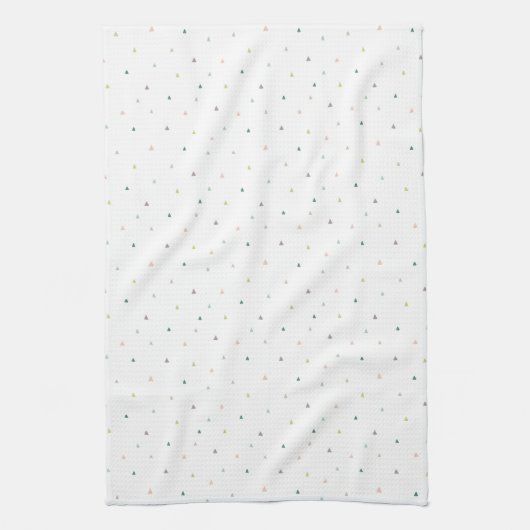 Pastel Triangle Doodle Muster Geschirrtuch (Vertikal)