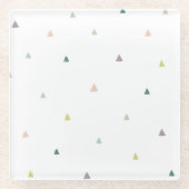Pastel Triangle Doodle Muster Glasuntersetzer (Vorderseite)