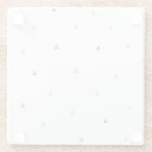 Pastel Triangle Doodle Muster Glasuntersetzer (Rückseite)