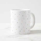Pastel Triangle Doodle Muster Jumbo-Tasse (Vorderseite Rechts)