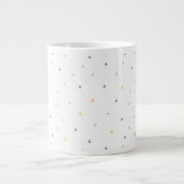 Pastel Triangle Doodle Muster Jumbo-Tasse (Vorderseite)