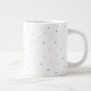 Pastel Triangle Doodle Muster Jumbo-Tasse