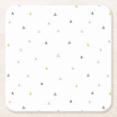 Pastel Triangle Doodle Muster Rechteckiger Pappuntersetzer (Vorderseite)