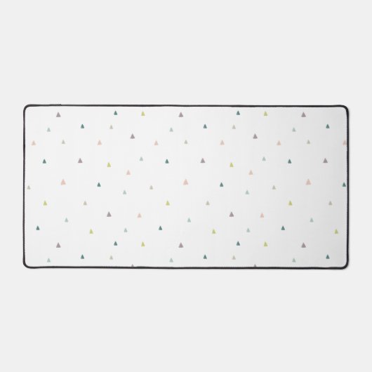 Pastel Triangle Doodle Muster Schreibtischunterlage (Vorderseite)
