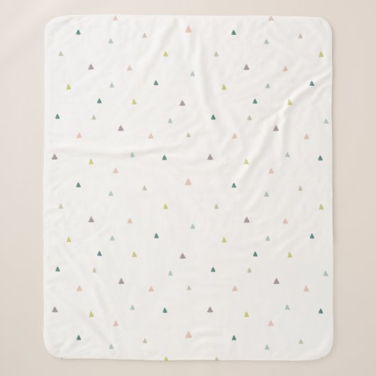 Pastel Triangle Doodle Muster Sherpadecke (Vorderseite)