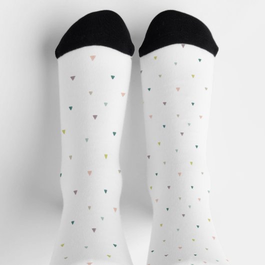 Pastel Triangle Doodle Muster Socken (Oben)