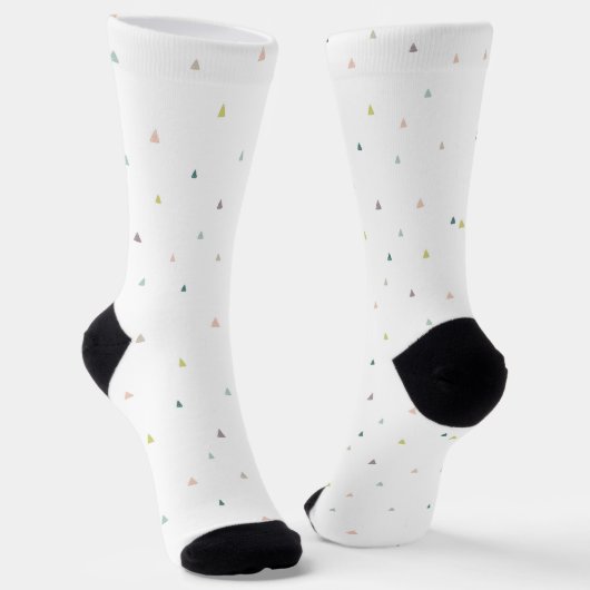 Pastel Triangle Doodle Muster Socken (Gewinkelt)