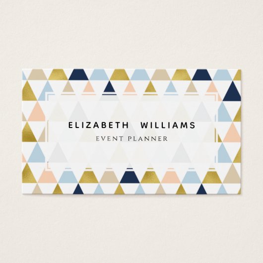 Pastel Triangle Event Planer Business Cards (Vorderseite)