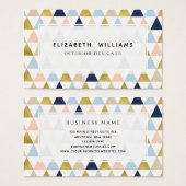 Pastel Triangle - Innenarchitektur Designer Visite (Vorne & Hinten)