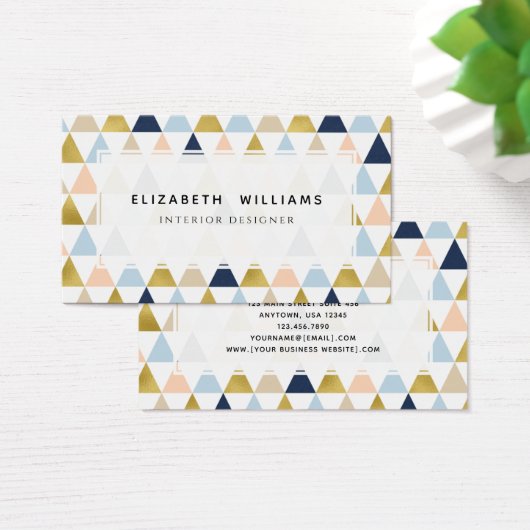 Pastel Triangle - Innenarchitektur Designer Visite (Schreibtisch)