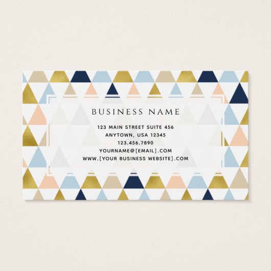 Pastel Triangle - Innenarchitektur Designer Visite (Rückseite)