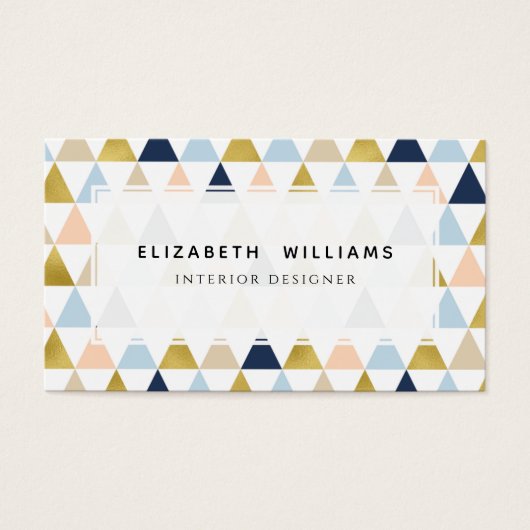 Pastel Triangle - Innenarchitektur Designer Visite (Vorderseite)