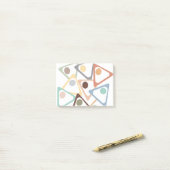 Pastel Triangle Post-it Klebezettel (Auf Schreibtisch)