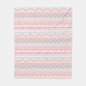 Pastel Tribal Muster Fleece Blanket, mittel (Vorderseite)