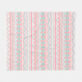 Pastel Tribal Muster Fleece Blanket, mittel (Vorderseite (Horizontal))