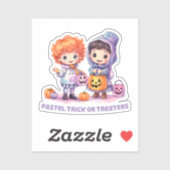 Pastel Trick oder Treaters Aufkleber (Blatt)