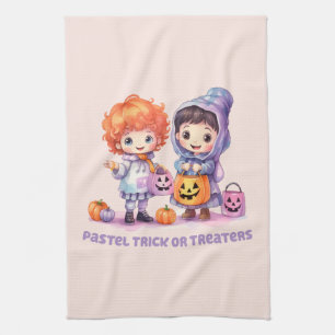 Pastel Trick oder Treaters Geschirrtuch