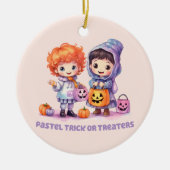 Pastel Trick oder Treaters Keramik Ornament (Vorne)