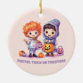 Pastel Trick oder Treaters Keramik Ornament (Hinten)