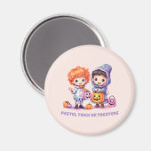 Pastel Trick oder Treaters Magnet (Vorderseite/Rückseite)