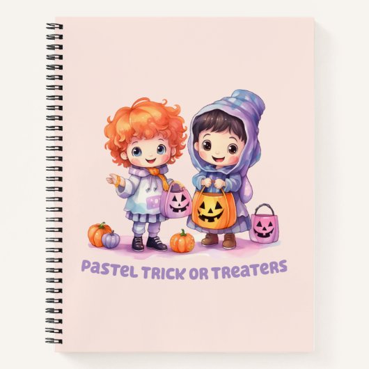 Pastel Trick oder Treaters Notizblock (Vorderseite)