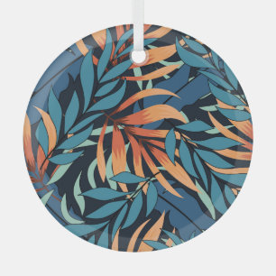 Pastel Tropical Abstrakt Botanicals Ornament Aus Glas
