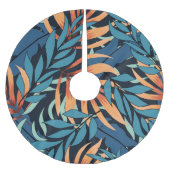Pastel Tropical Abstrakt Botanicals Polyester Weihnachtsbaumdecke (Vorderseite)
