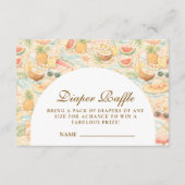Pastel Tropical Animals Diapper Raffle Begleitkarte (Vorderseite)