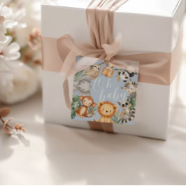 Pastel Tropical Baby Dusche Jungle Safari Tiere Geschenkanhänger