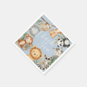 Pastel Tropical Baby Dusche Jungle Safari Tiere Serviette (Ecke)