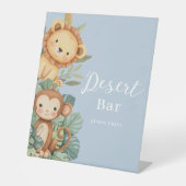 Pastel Tropical Baby Dusche Jungle Safari Tiere Sockelschild (Vorderseite)