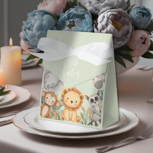 Pastel Tropical Baby Shower Jungle Safari Tiere Geschenkschachtel