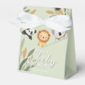 Pastel Tropical Baby Shower Jungle Safari Tiere Geschenkschachtel (Vorderseite)