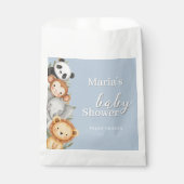 Pastel Tropical Baby Shower Jungle Safari Tiere Geschenktütchen (Vorderseite)