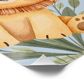 Pastel Tropical Baby Shower Jungle Safari Tiere Poster (Ecke)