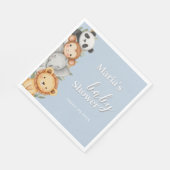 Pastel Tropical Baby Shower Jungle Safari Tiere Serviette (Ecke)